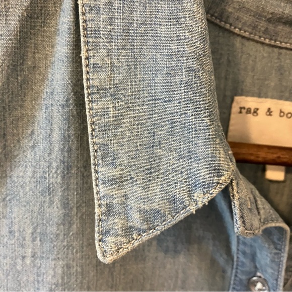 Rag & Bone Sleeveless Denim Shift Dress - Small - Picture 8 of 12